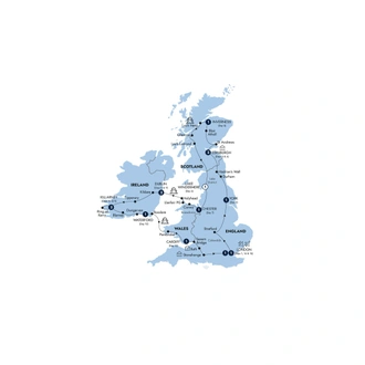 tourhub | Insight Vacations | Britain & Ireland Explorer - Classic Group | Tour Map