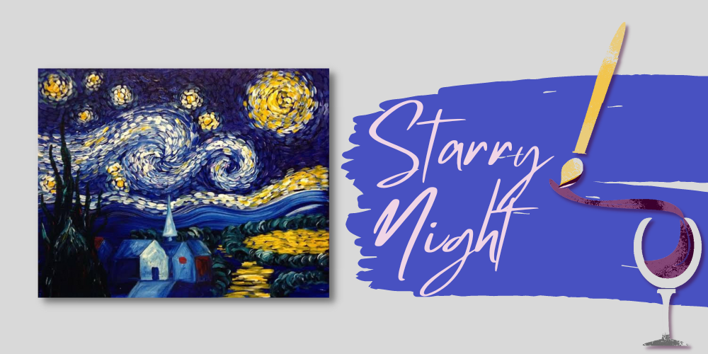 STARRY NIGHT Non-alcoholic Paint & Sip | Outpour Studio, Berwick ...