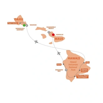 tourhub | Trafalgar | Hawaiian Explorer | Tour Map