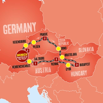 tourhub | Expat Explore Travel | Central Europe In Low Season | Tour Map