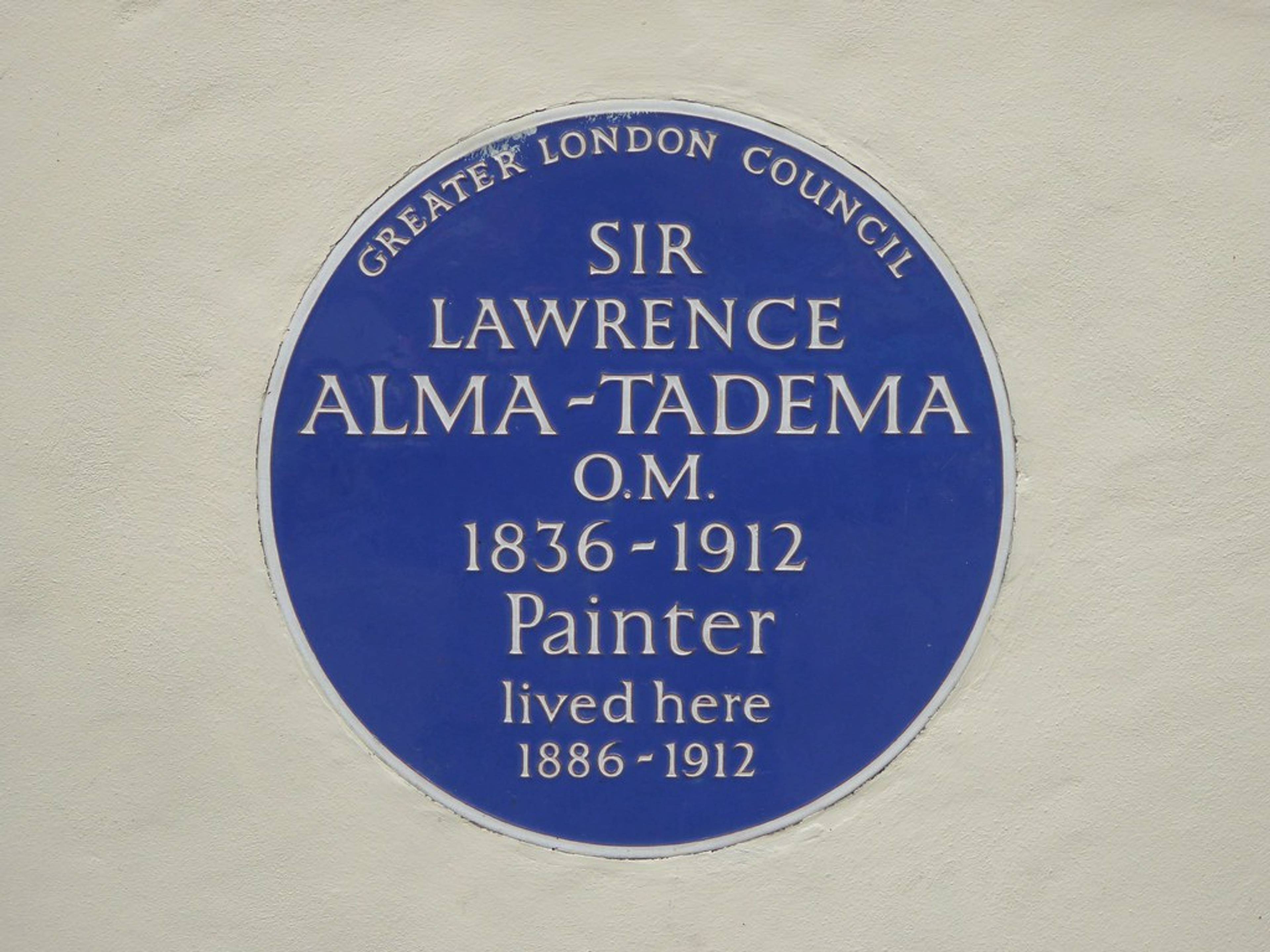 Sir Lawrence Alma-Tadema Blue Plaque