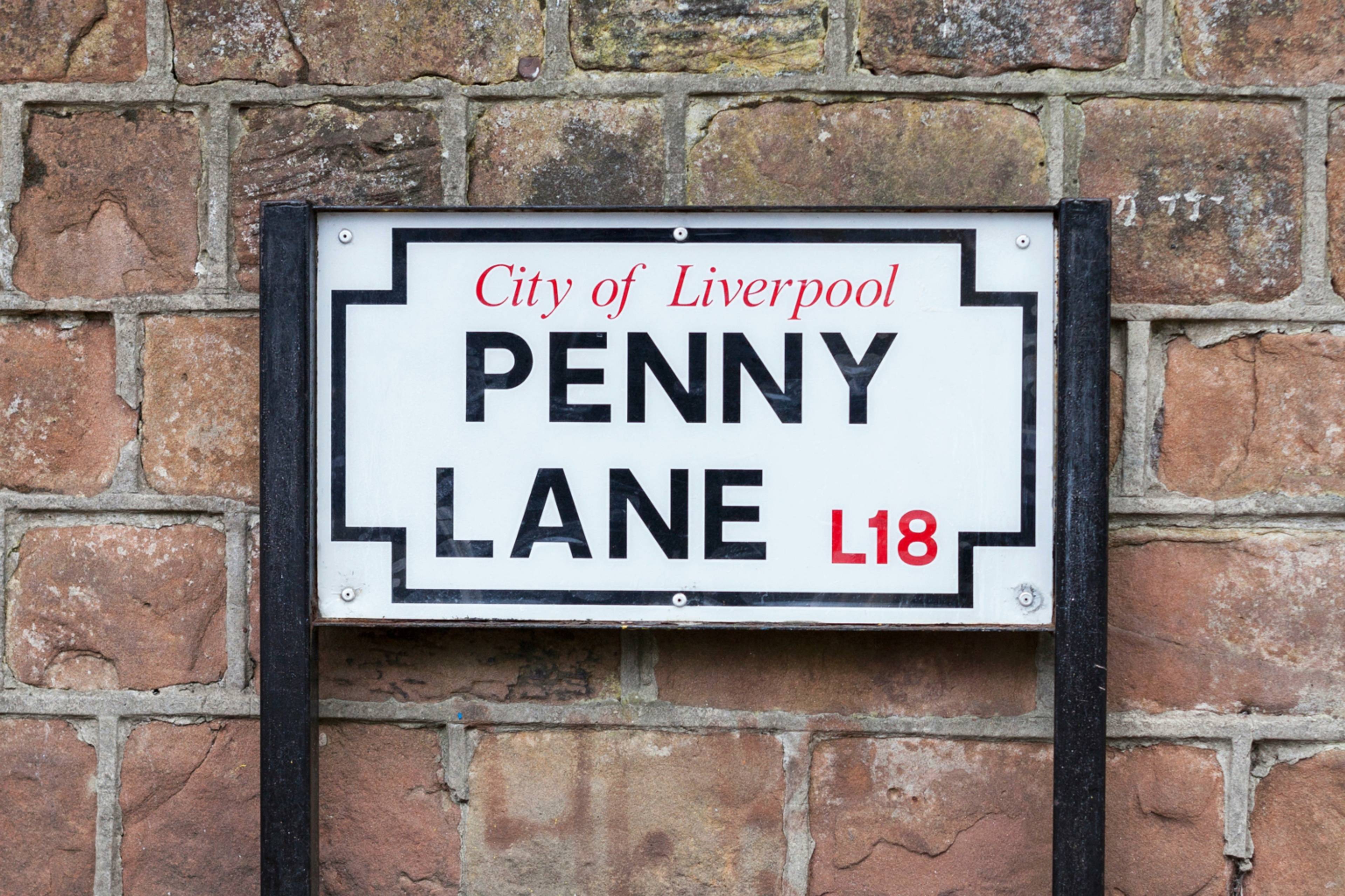 Penny Lane Road Sign