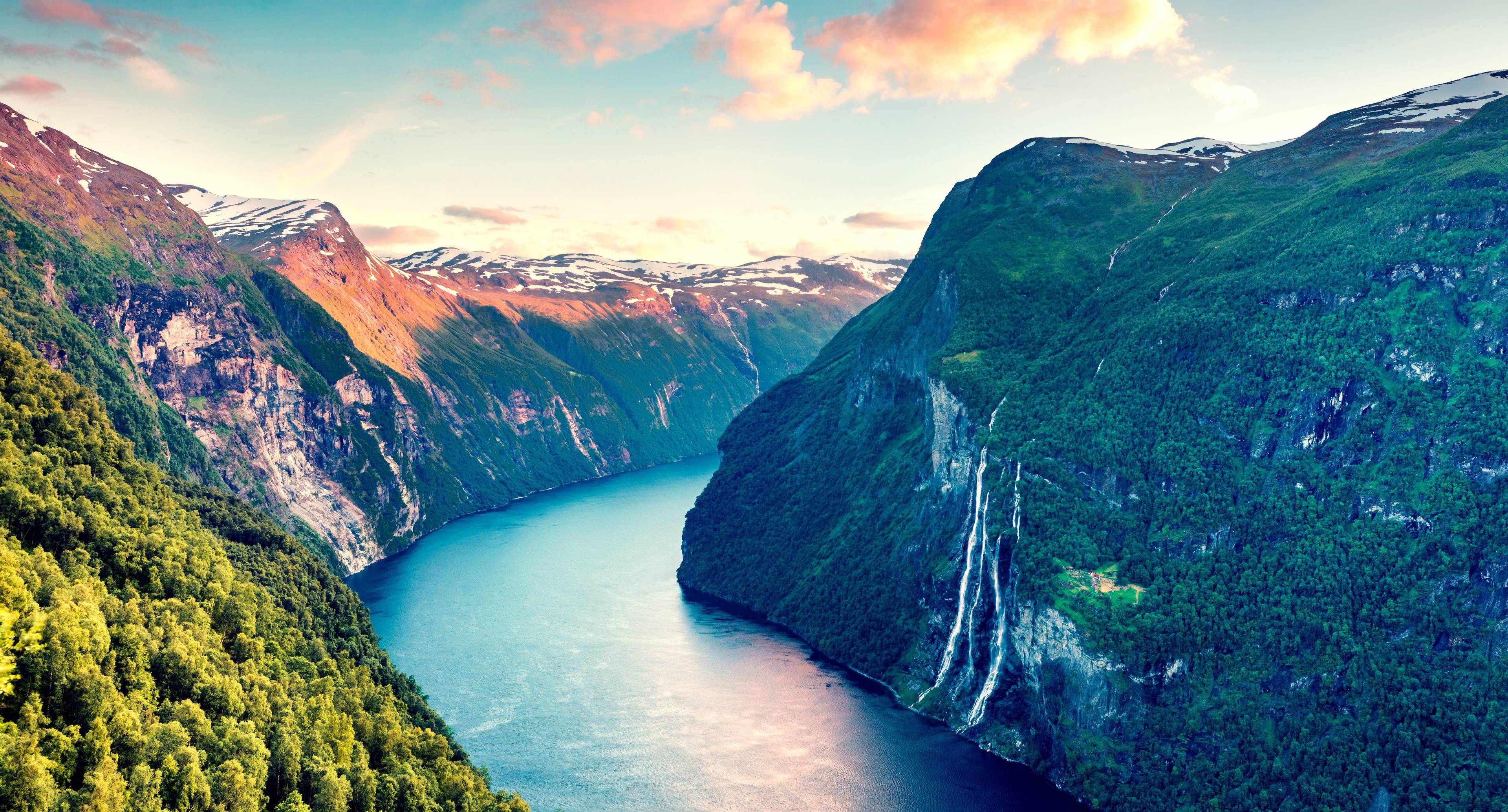 Kayaking through the Famous Geiranger Fjord