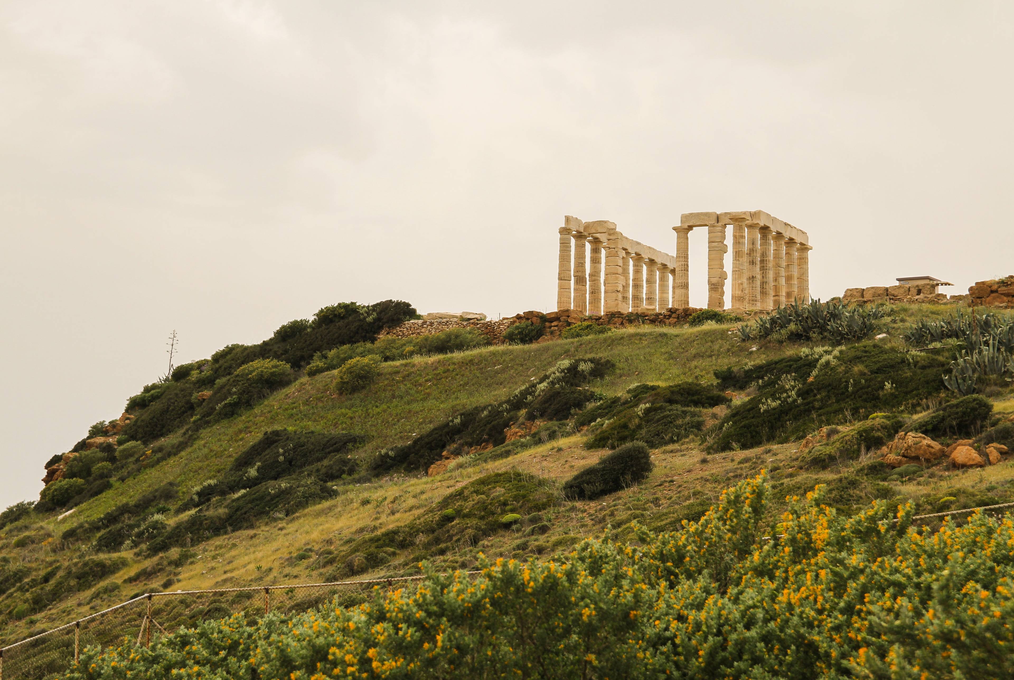 Driving along the Athens Riviera to Cape Sounio 