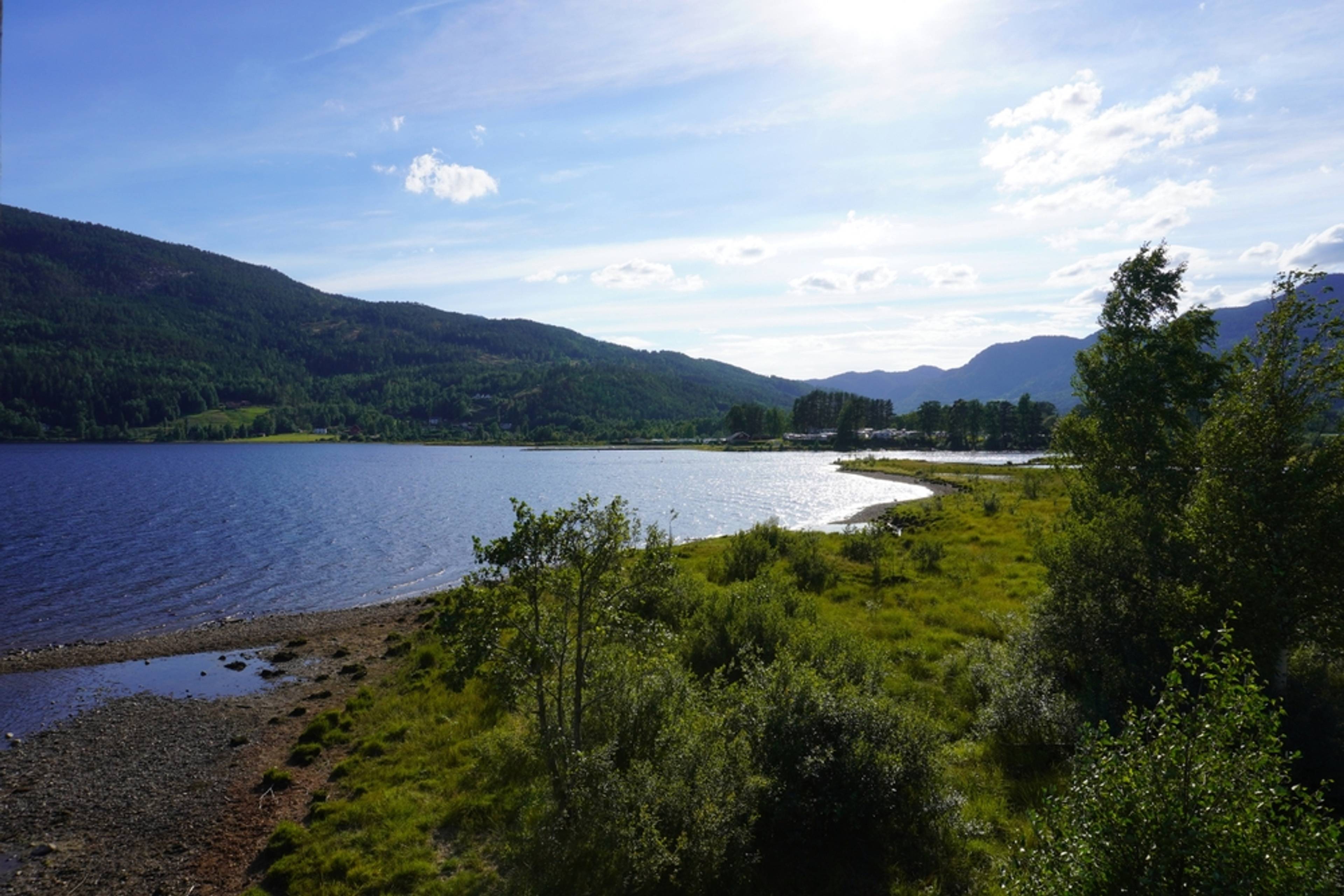 Telnes-sanden, lake Seljord