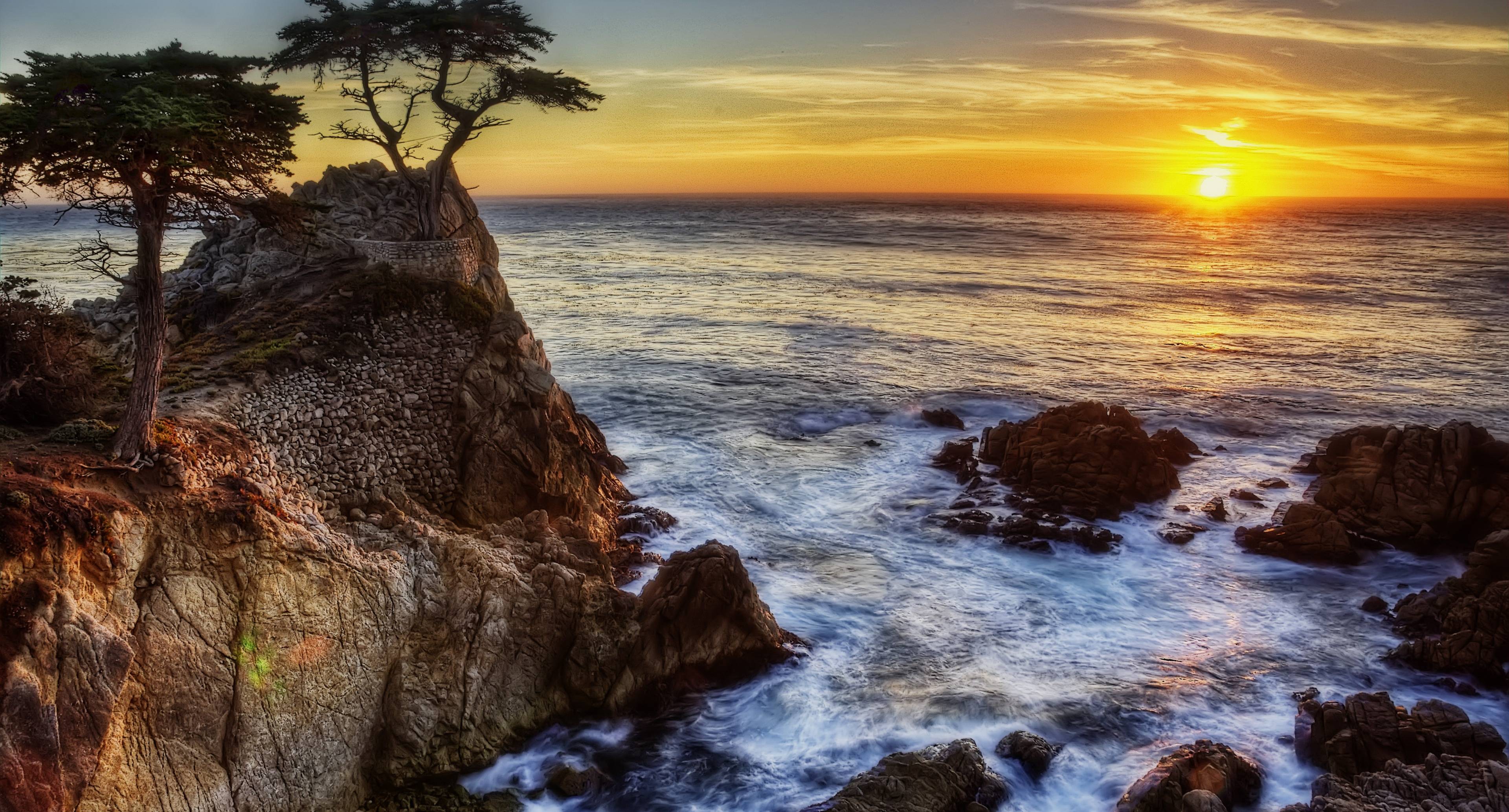 Hermosa vista de la bahía de Monterey