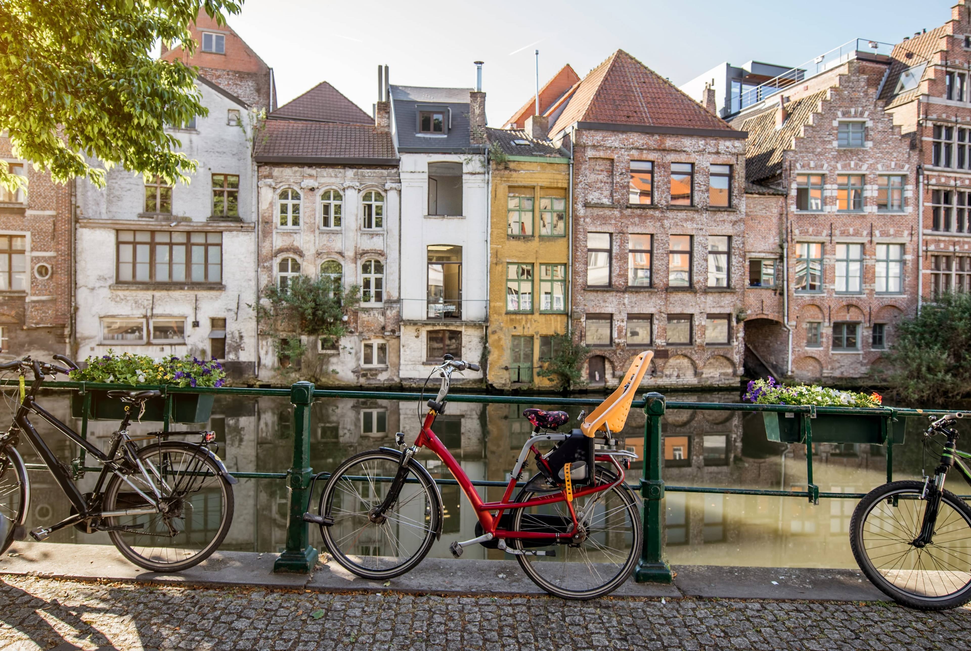 ベルギーへの家族旅行。自転車、チョコレート、ドラゴン、城、運河