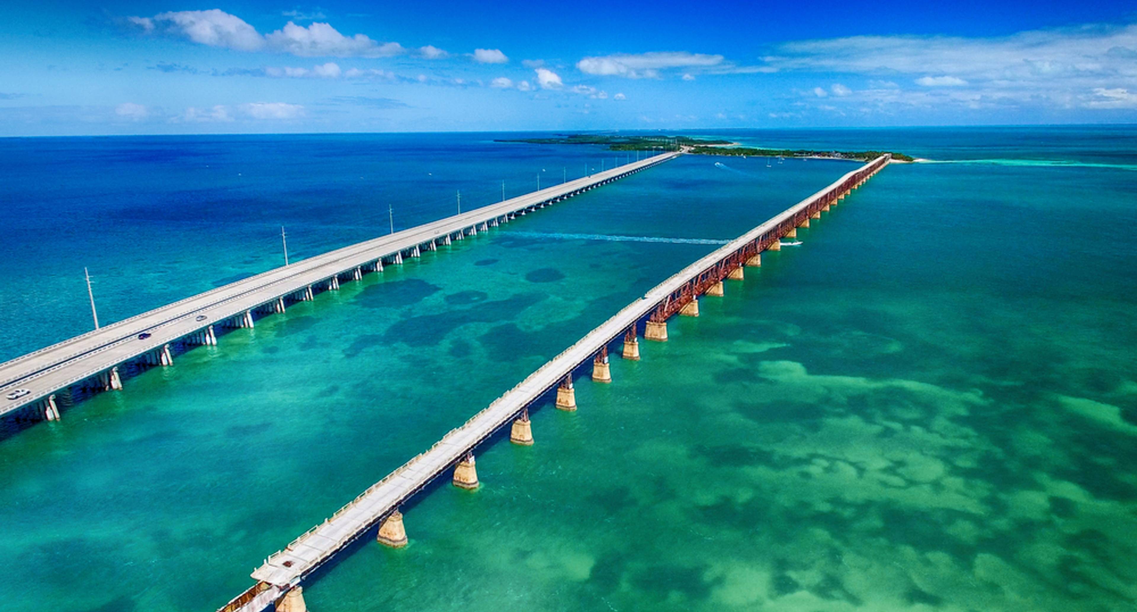 Fahrt über die berühmte 7-Meilen-Brücke der Keys