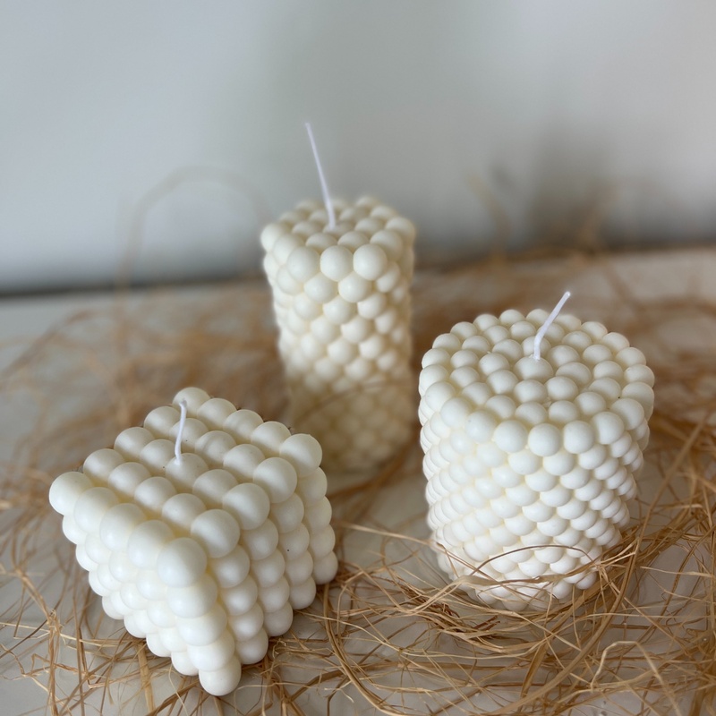Mini Bubble Candles Perfect as a Guest Gift for Weddings, Events