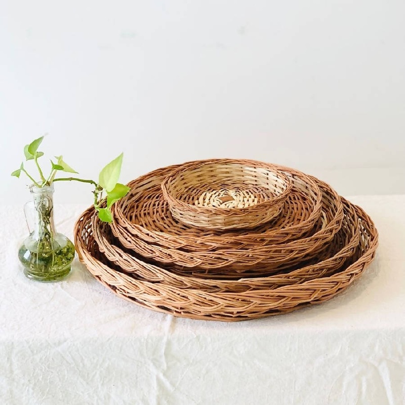 Many Suns Wicker Flat Baskets - PoweredByPeople