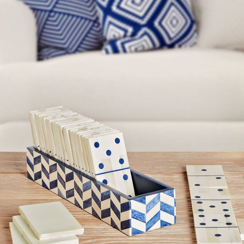 blue dominoes