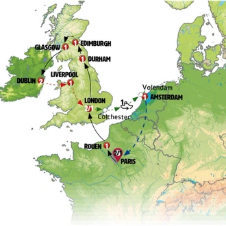 tourhub | Europamundo | A Life en Rose | Tour Map