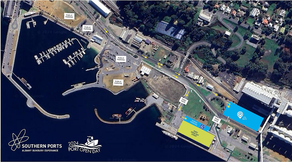 Port Open Day Parking Map