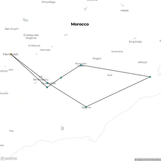 tourhub | Today Voyages | Route of 1000 Kasbahs, Self-drive | Tour Map