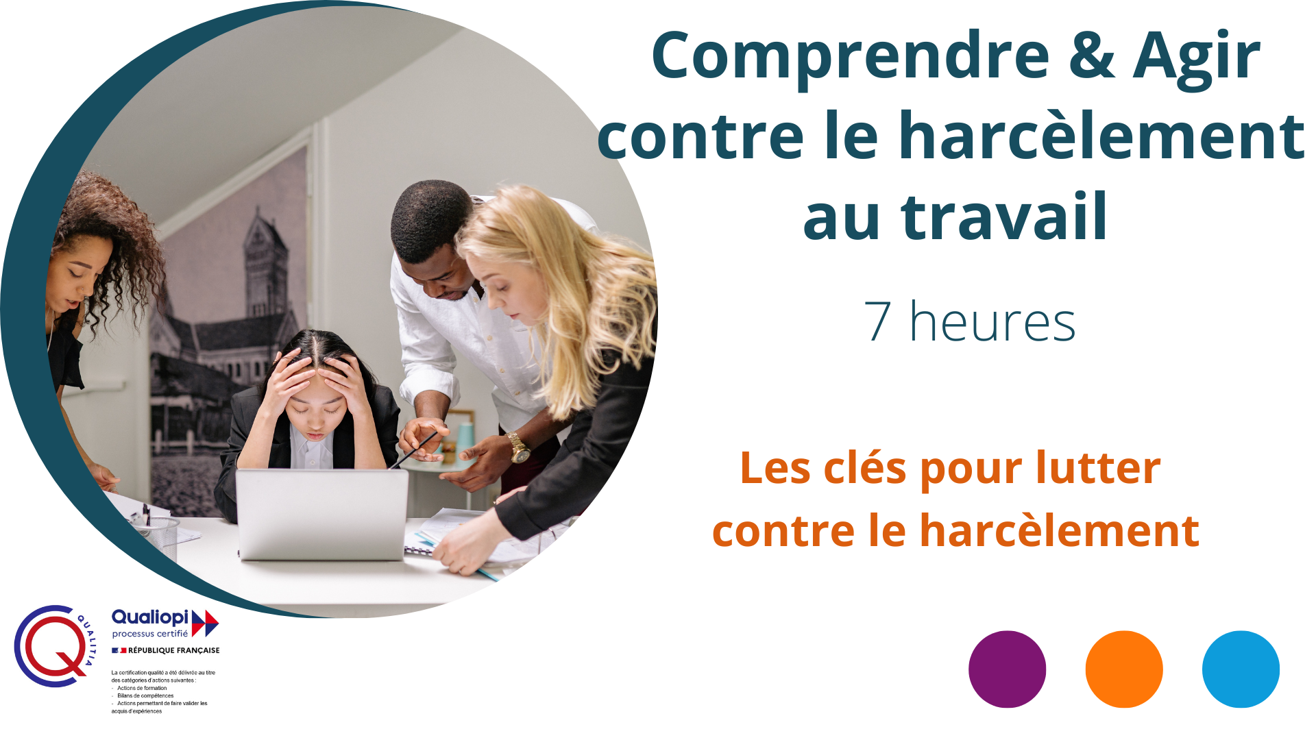 Représentation de la formation : Comprendre et agir contre le harcèlement au travail