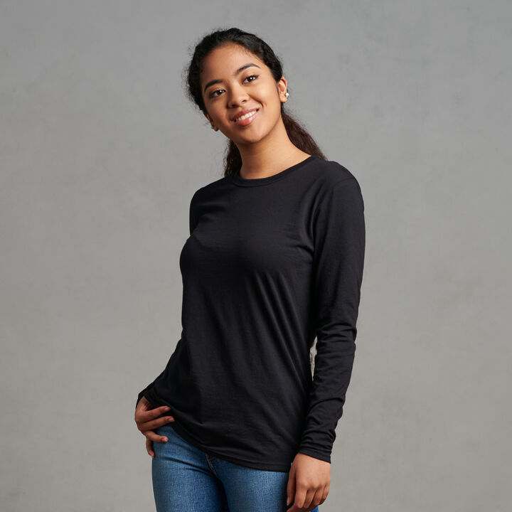 Black long sleeve shirt for outlet ladies