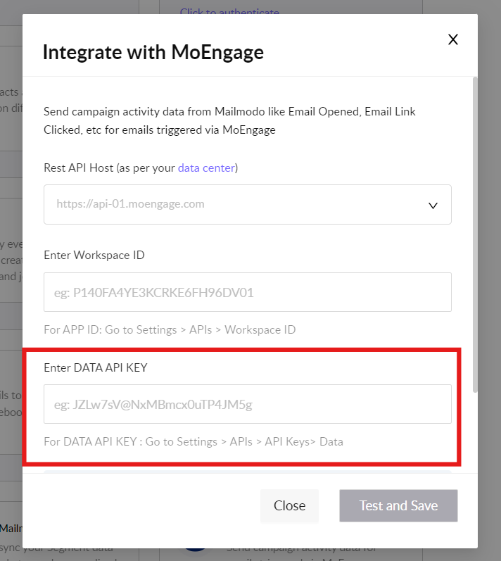 Getting started with MoEngage integration