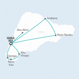tourhub | Bamba Travel | Easter Island Experience 4D/3N | Tour Map