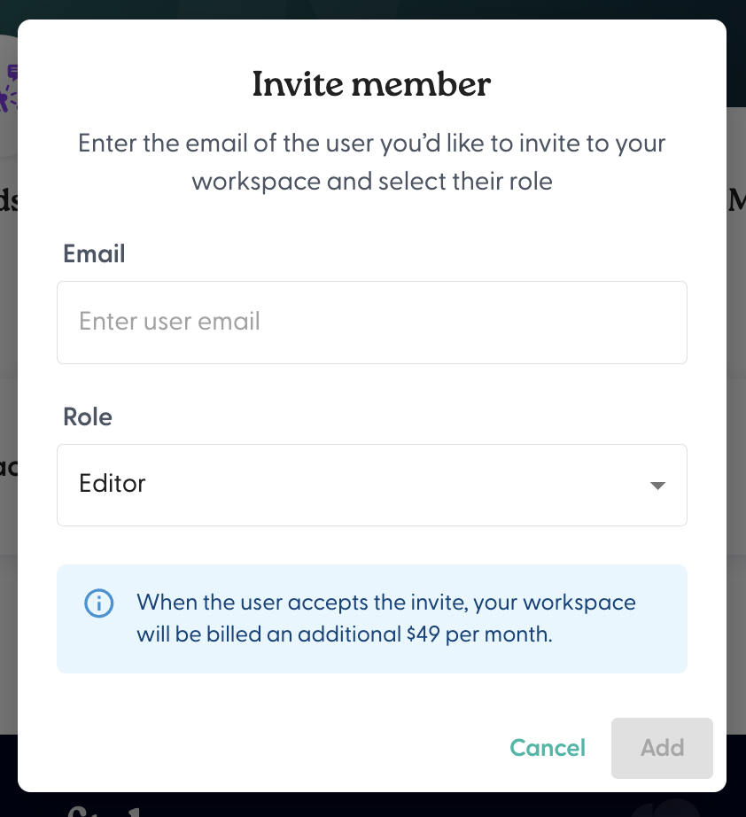 Add members to a workspace