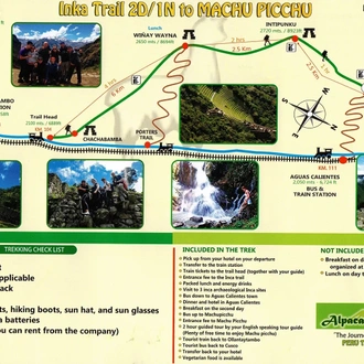 tourhub | Alpaca Expeditions | Short Inca Trail Hike 2 Days to Machu Picchu | Tour Map