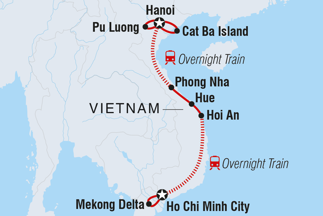 tourhub | Intrepid Travel | Real Vietnam | Tour Map