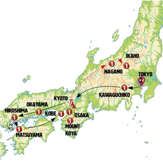tourhub | Europamundo | Wonders of Japan end Tokyo | Tour Map
