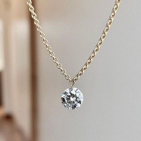 The Radiance of Drilled Diamond Jewelry | solitaire drill diamond pendant