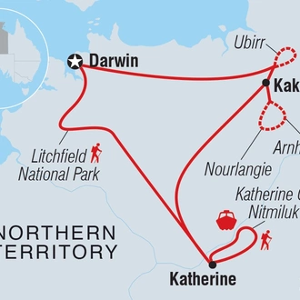 tourhub | Intrepid Travel | Walk Kakadu National Park | Tour Map