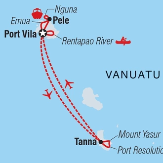 tourhub | Intrepid Travel | Vanuatu Expedition | Tour Map