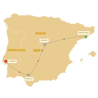 tourhub | Trafalgar | Great Iberian Cities | Tour Map