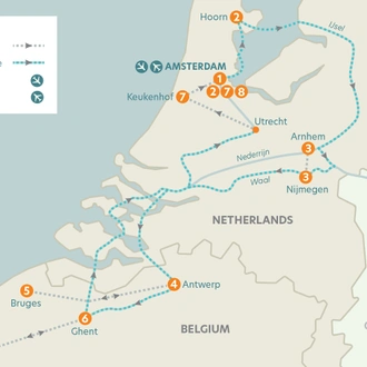 tourhub | Riviera Travel | Bruges, Medieval Flanders, Amsterdam and the Dutch Bulbfields River Cruise for Solo Travellers - MS Emily Brontë 