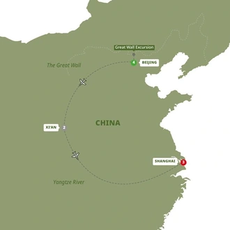 tourhub | Trafalgar | Classic China | Tour Map