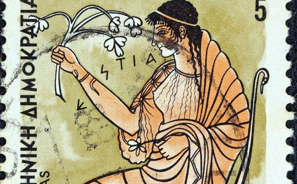 Hestia, une des déesses de la mythologie grecque.