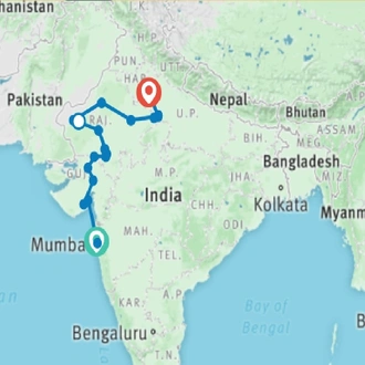 tourhub | Holidays At | Gujarat with Rajasthan Tour | Tour Map