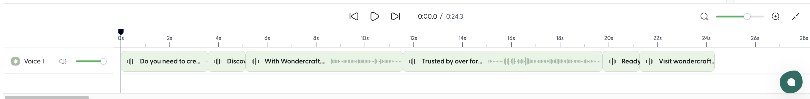 Multi-select audio clips