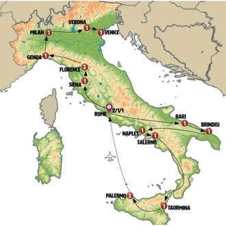 tourhub | Europamundo | Italian Roundabout Complete End Venice | Tour Map