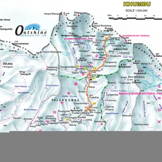 tourhub | Outshine Adventure | Budget Everest Base Camp Trek | Tour Map