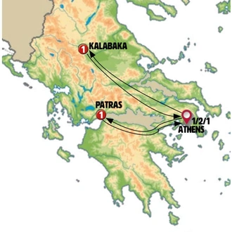 tourhub | Europamundo | Unique Greece | Tour Map