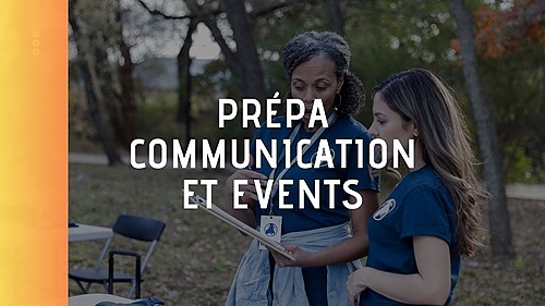 Représentation de la formation : Com & Event 1 : Prépa Communication et Events