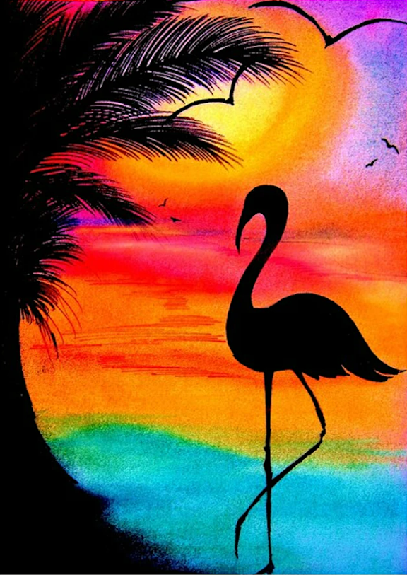 Back by Popular Demand Kids Painting Class Flamingo