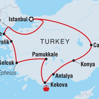 tourhub | Intrepid Travel | Real Turkey  | Tour Map