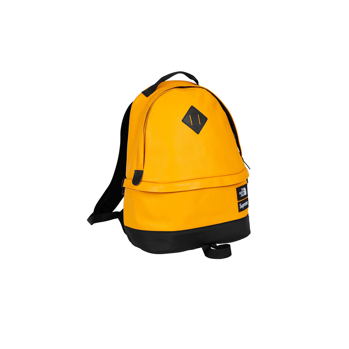 Supreme x The North Face Leather Day Pack TNF Backpack Yellow 
