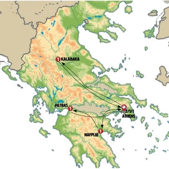 tourhub | Europamundo | Complete Greece | Tour Map