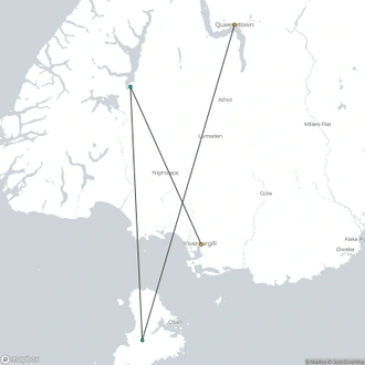 tourhub | Heritage Expeditions | Unseen Fiordland & Stewart Island | Tour Map