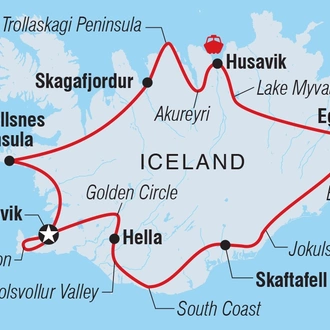 tourhub | Intrepid Travel | Premium Iceland | Tour Map