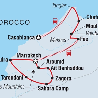 tourhub | Intrepid Travel | Morocco Encompassed | Tour Map