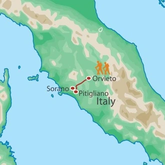 tourhub | UTracks | Hilltop Towns of Italy | Tour Map