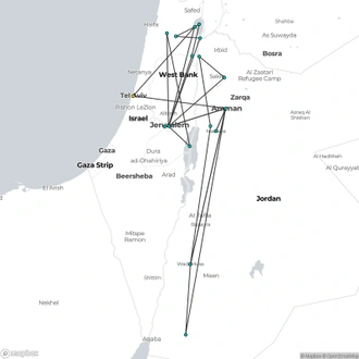 tourhub | Holiday Travel | Heritage of the Holy Land and Jordan (Multi country) | Tour Map