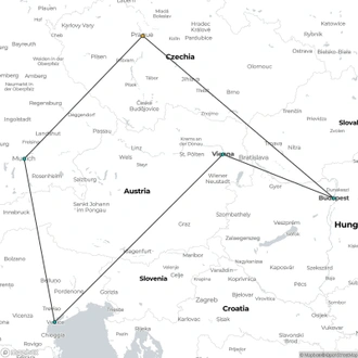 tourhub | Europamundo | Central European Fascination ROT | Tour Map