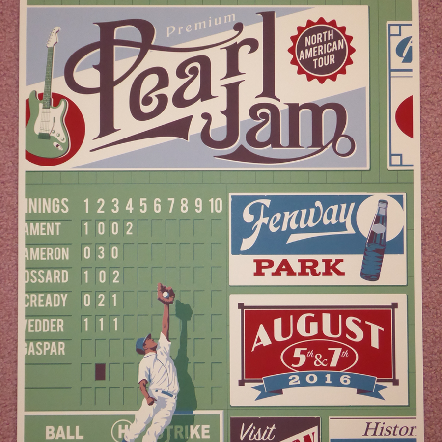 Pearl-jam-fenway-poster-2016-ap-by-thomas | Collectionzz